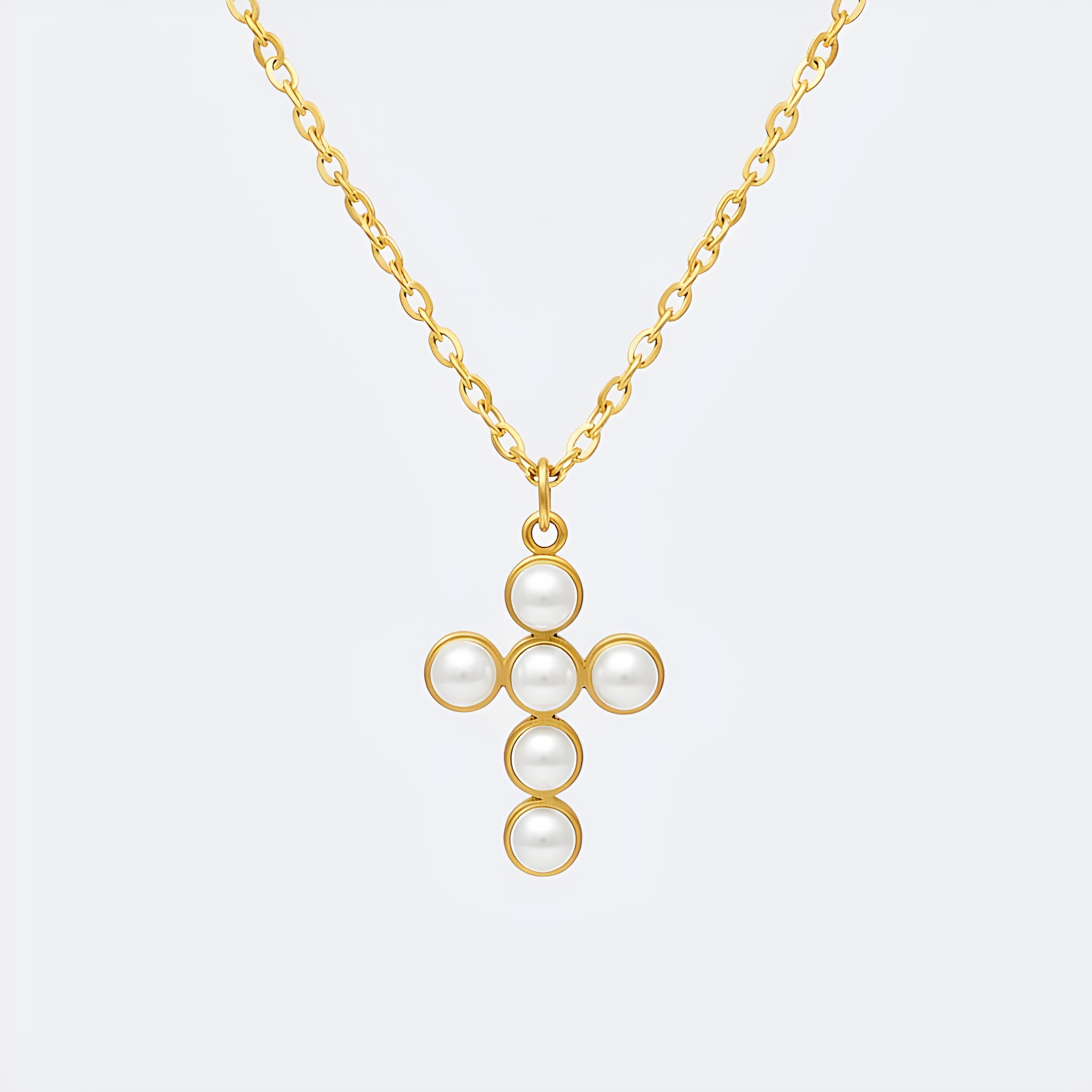 Opal Cross Necklace