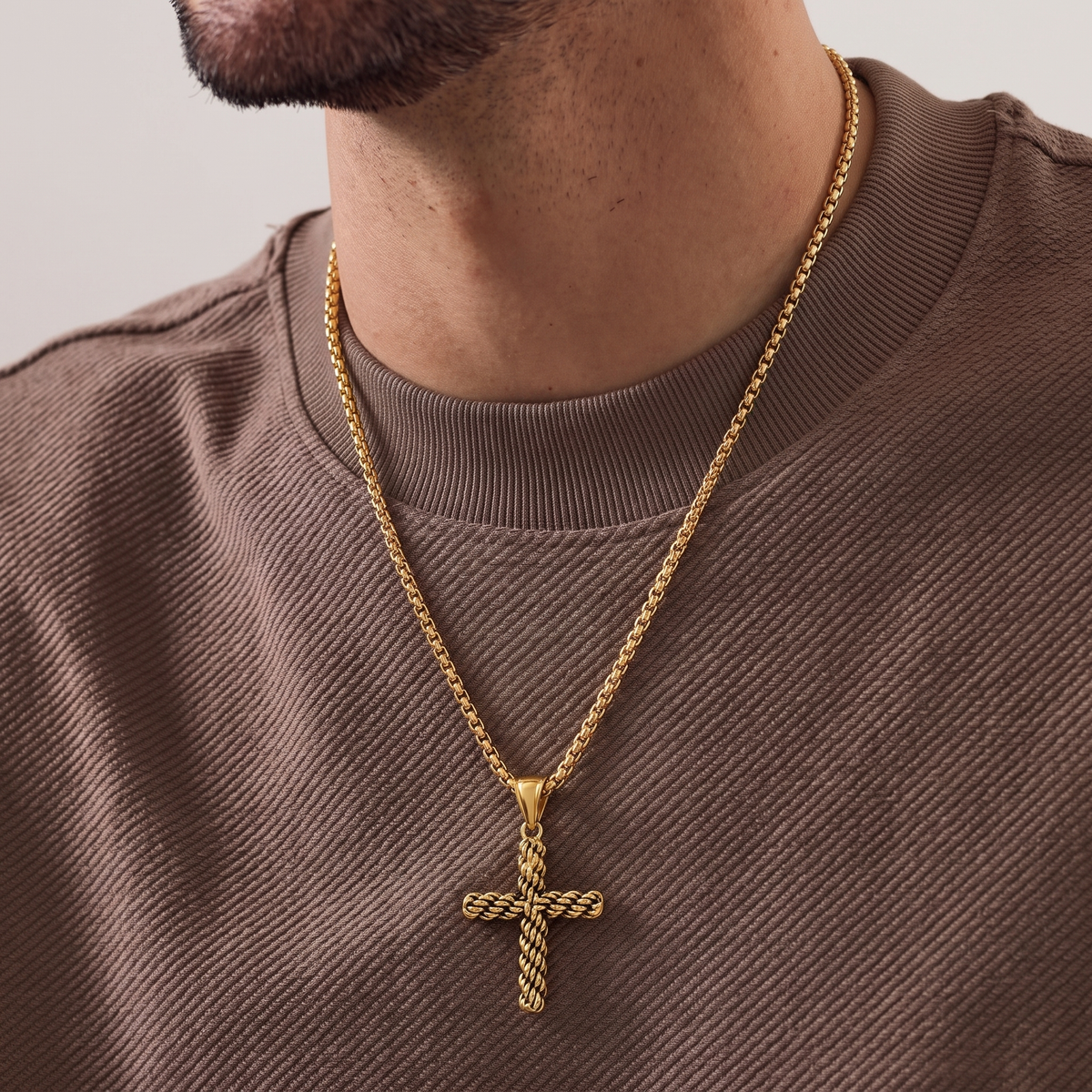 Woven Cross Necklace