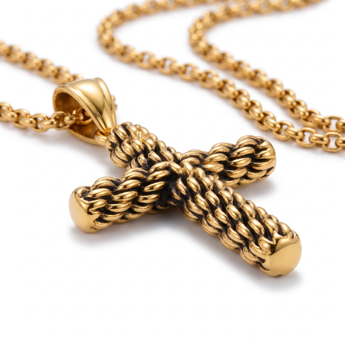 Woven Cross Necklace