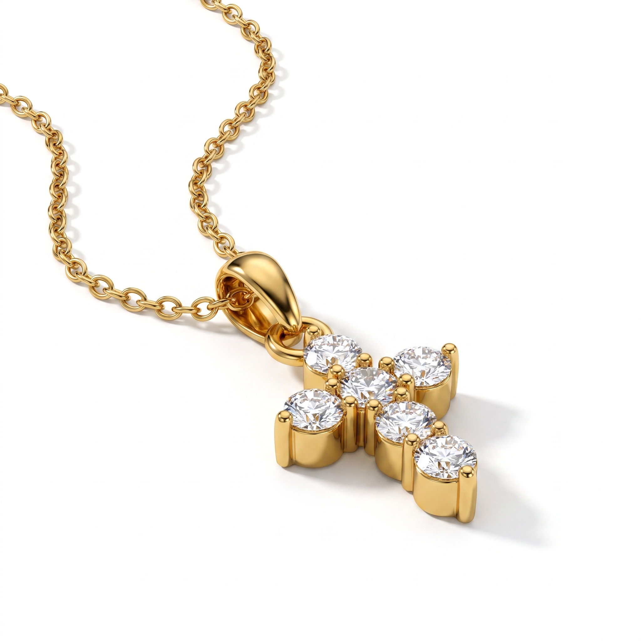 Dainty Crystal Cross Necklace