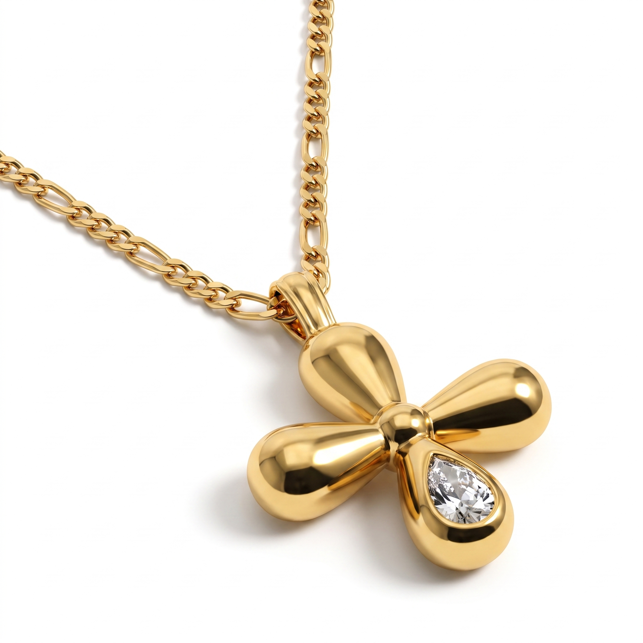 Fleur Cross Necklace