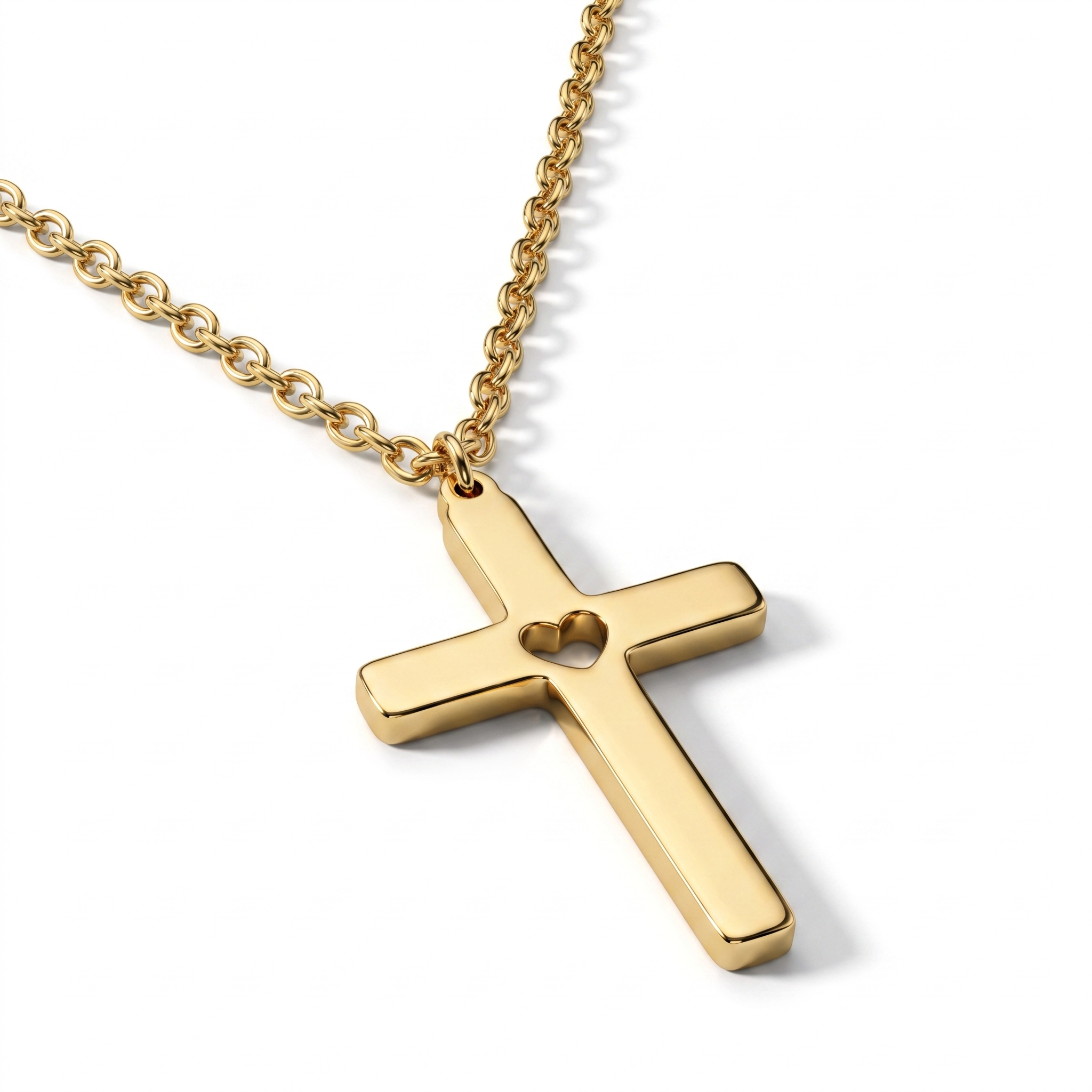Heart Cross Necklace