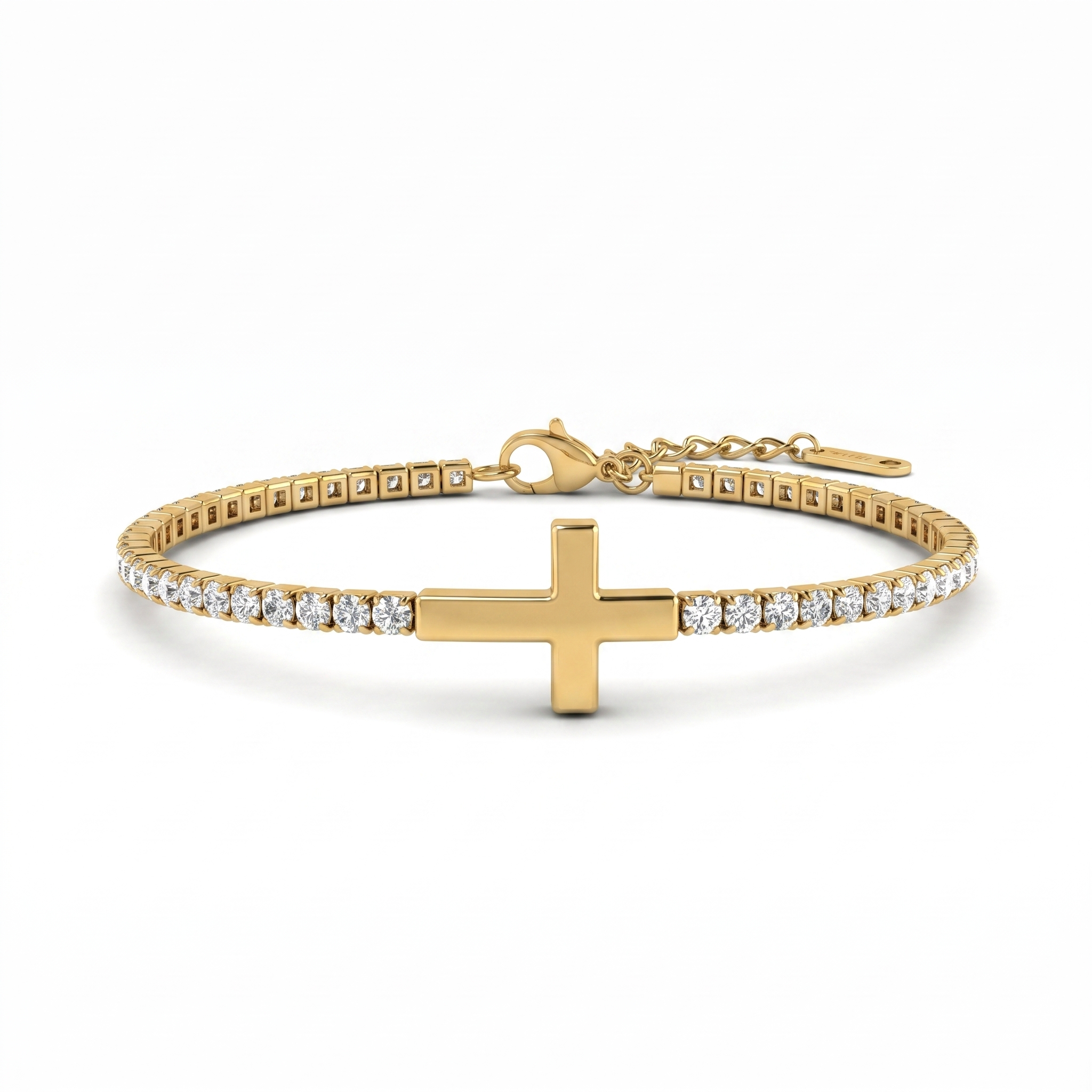 Classic Cross Tennis Bracelet