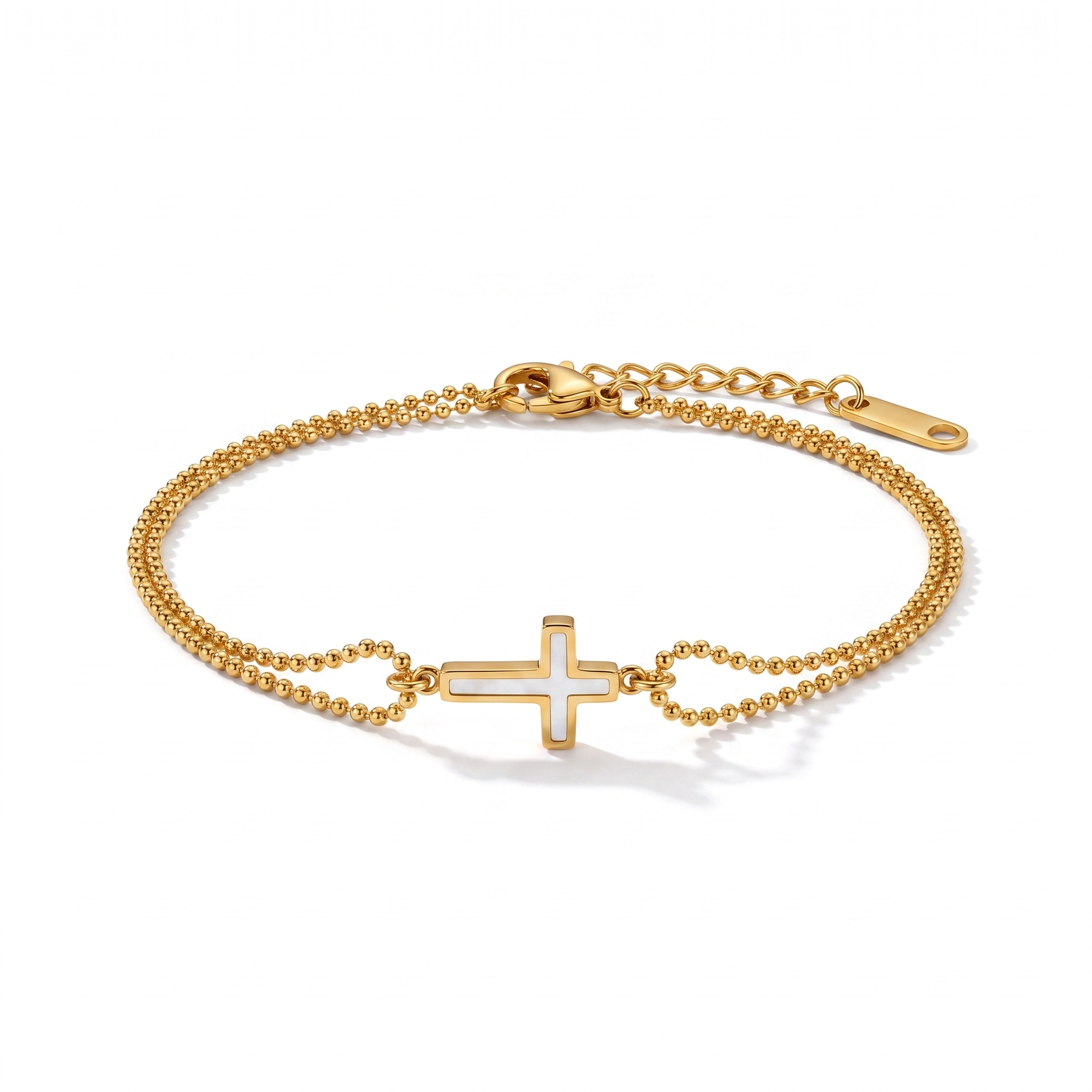 Pearl Cross Bracelet