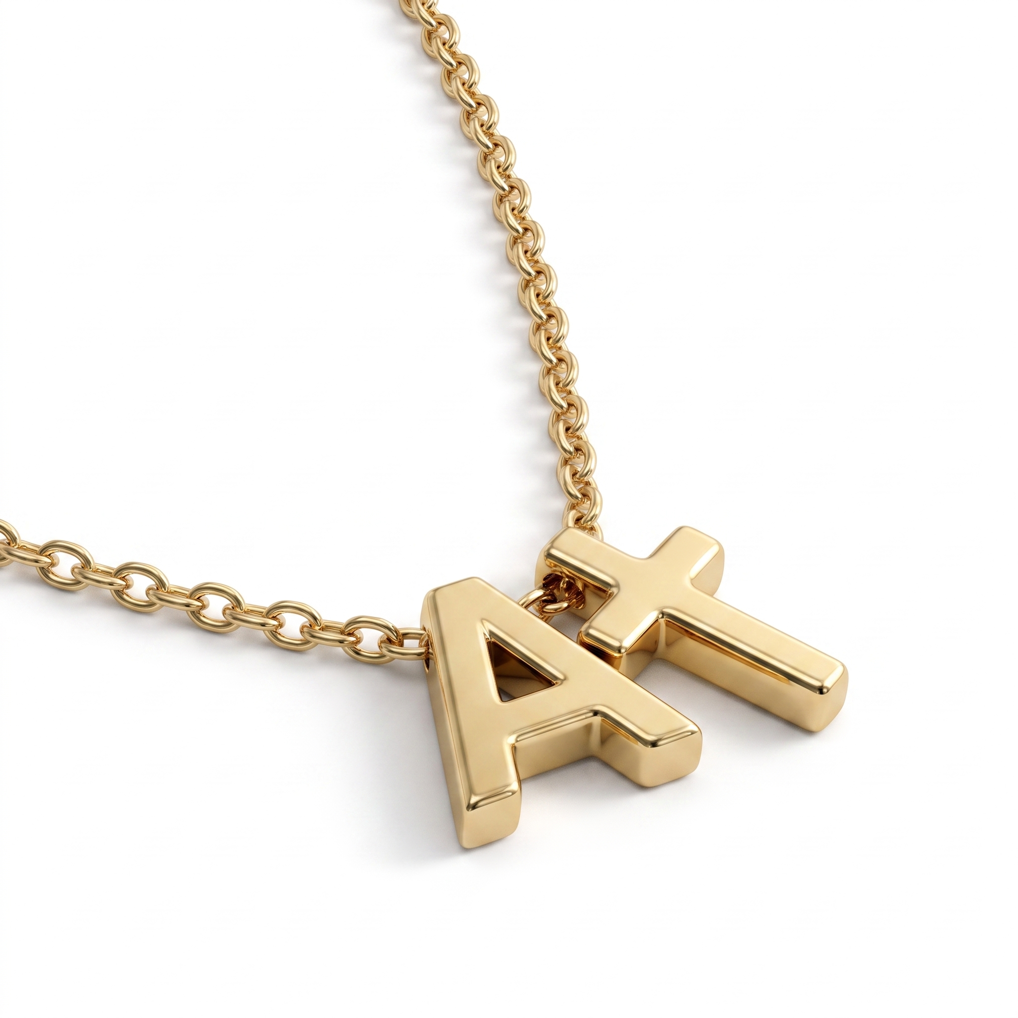 Initial Cross Necklace