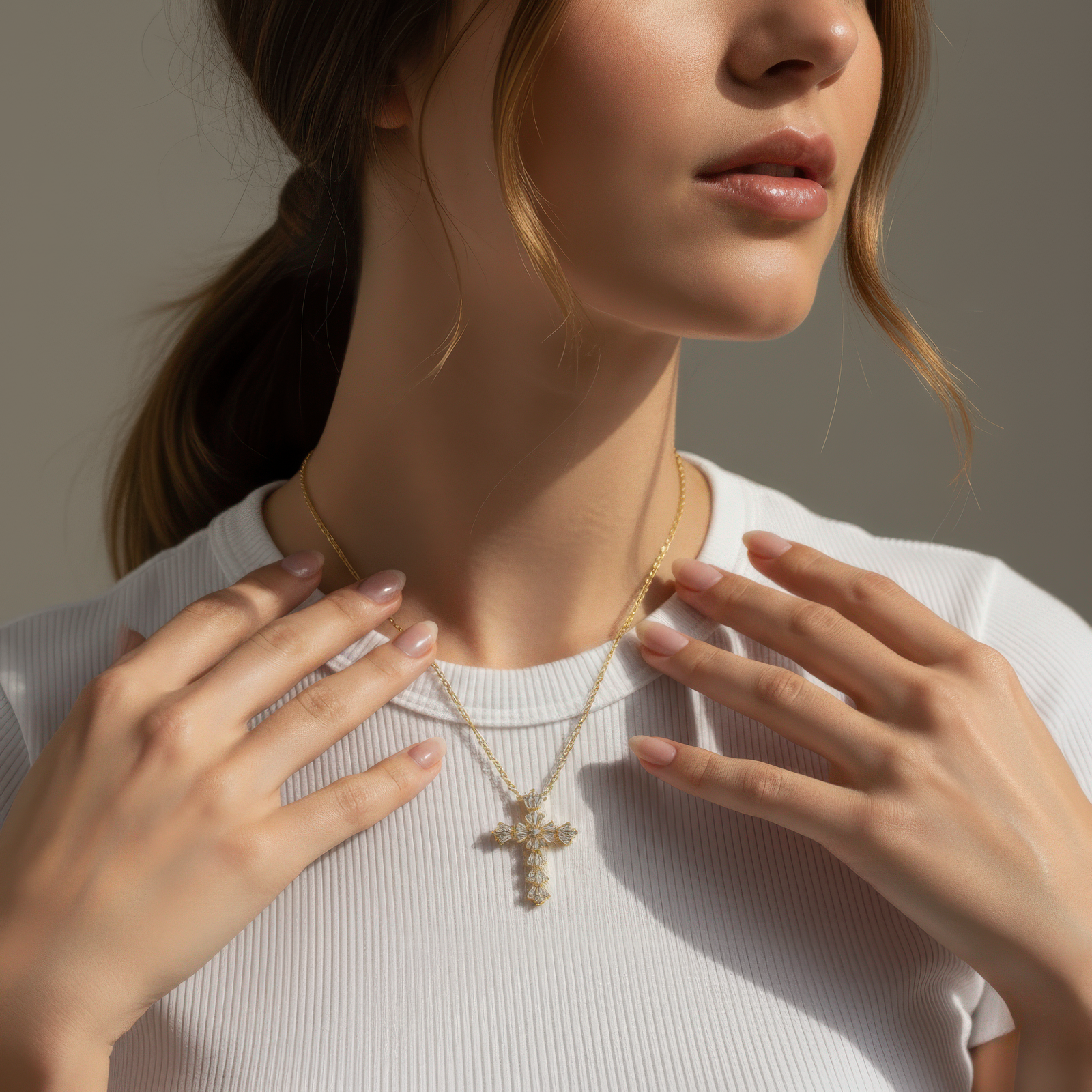Radiant Cross Necklace