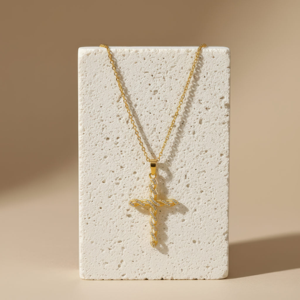 Twisted Cross Necklace