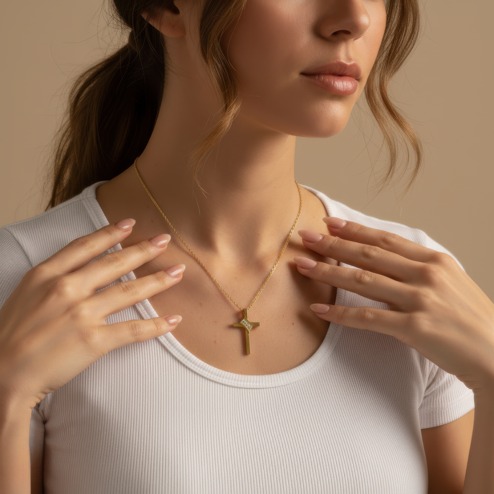 Eternity Cross Necklace