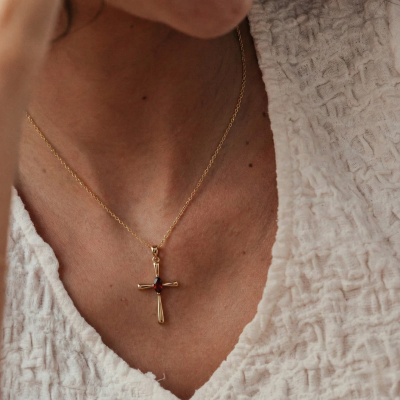 Birthstone Faith Necklace