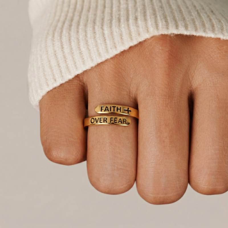 Faith Over Fear Ring