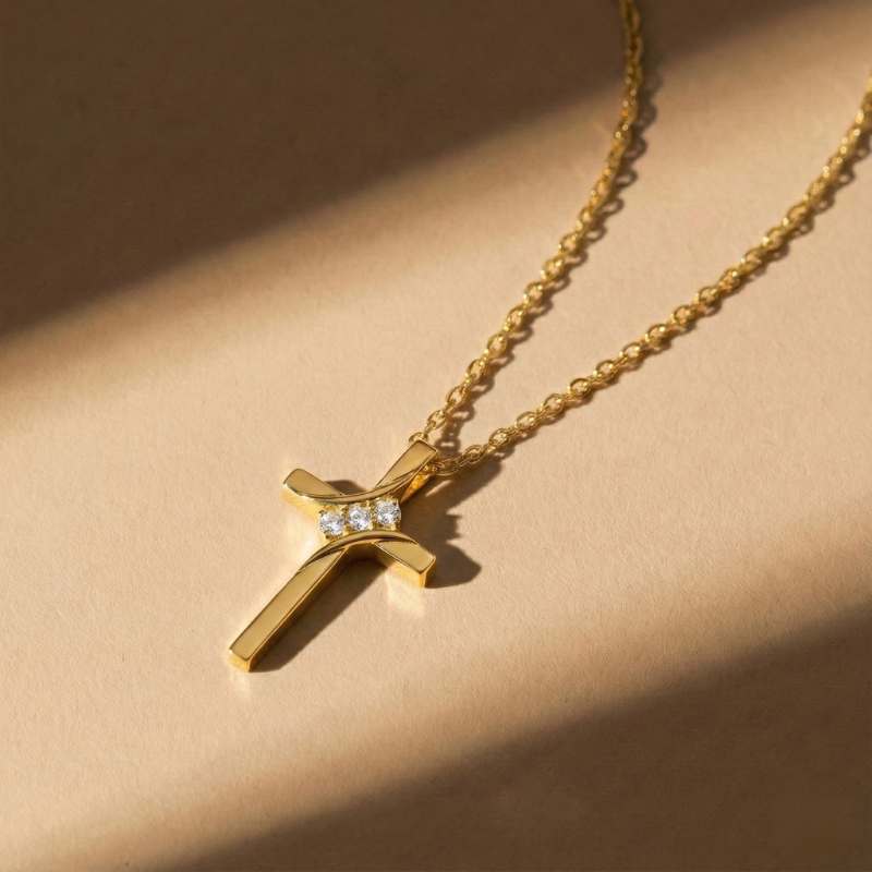Eternity Cross Necklace