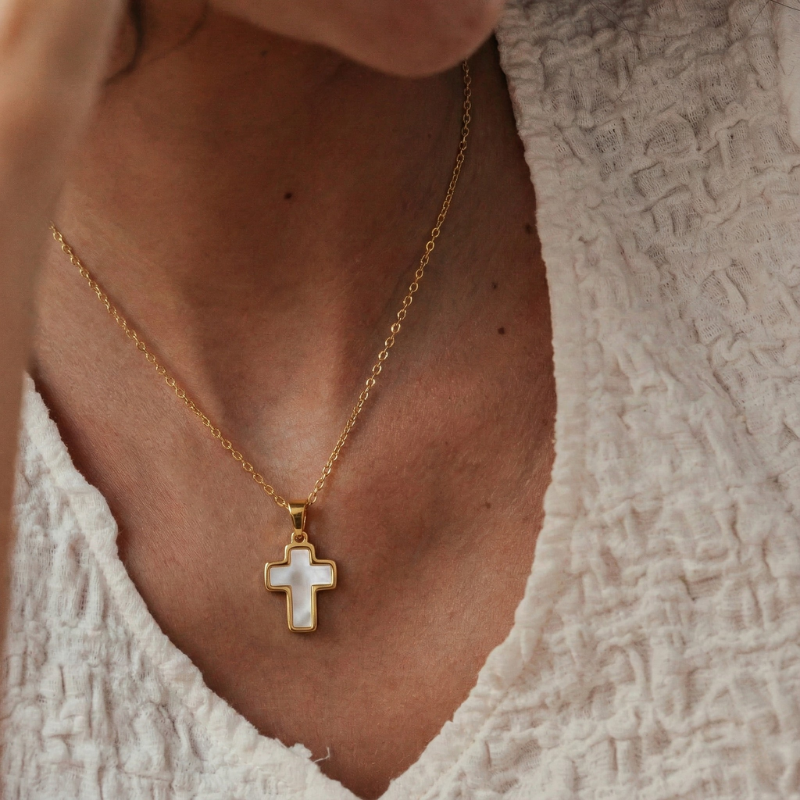 Shell Cross Necklace