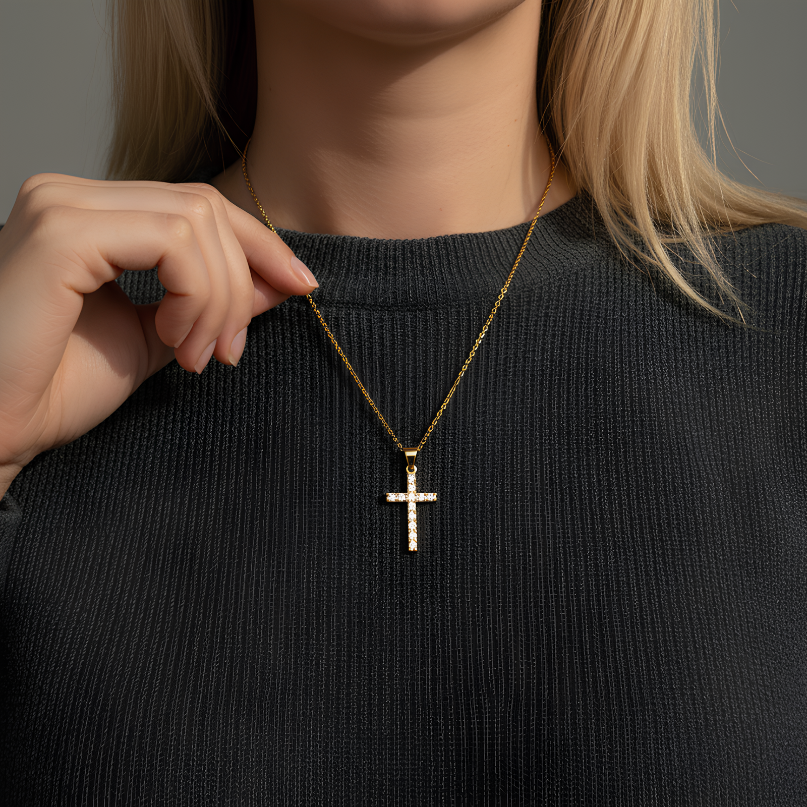 Crystal Cross Necklace