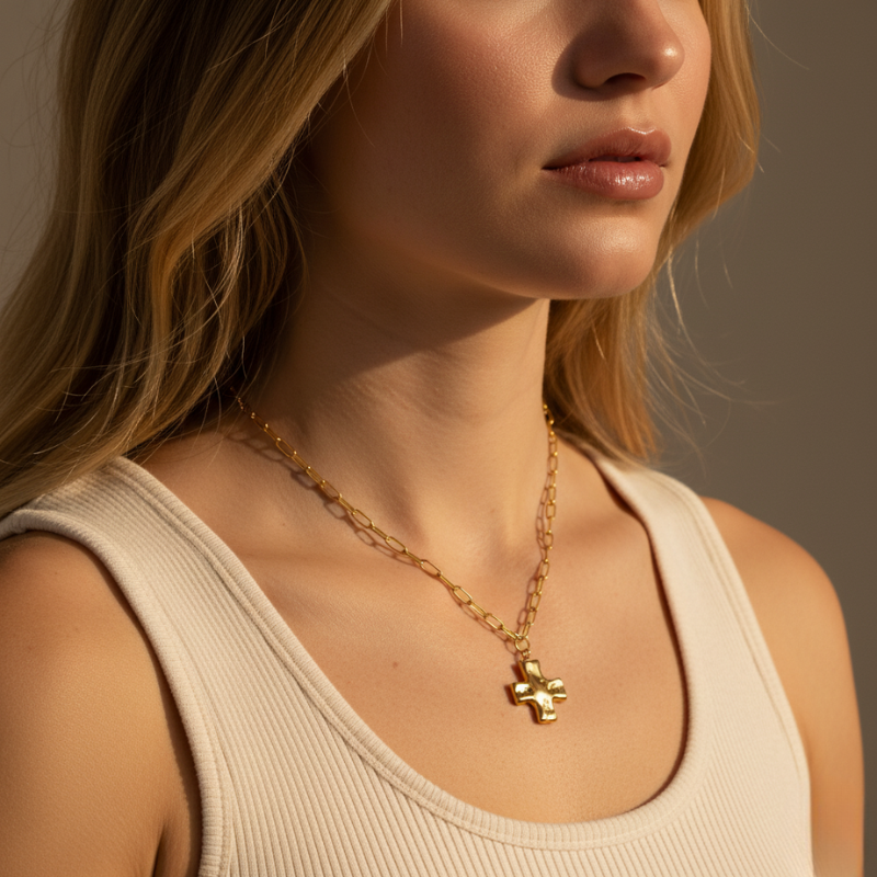 Chunky Cross Necklace