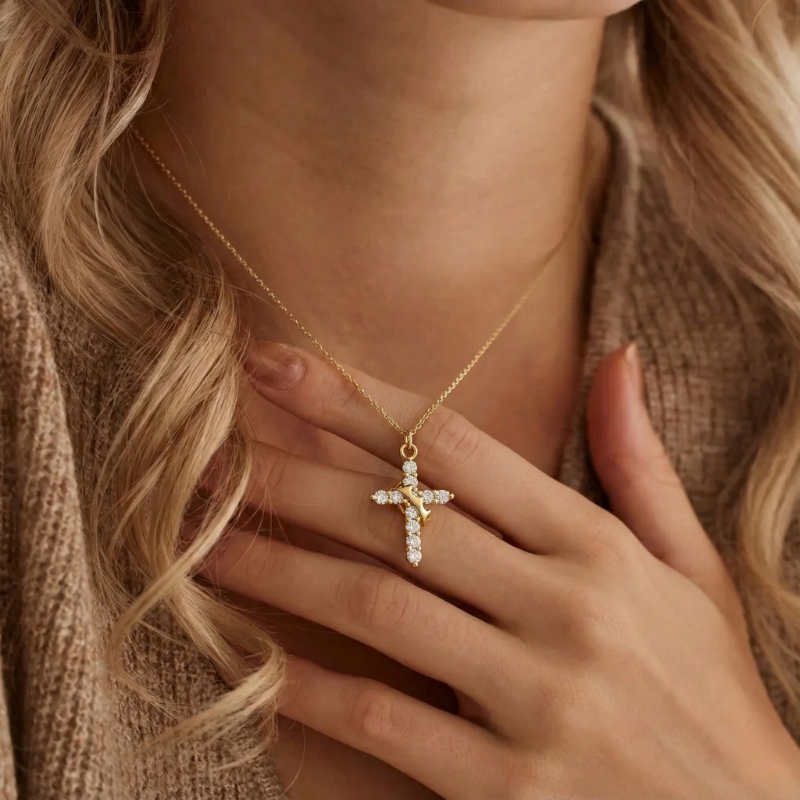 Crown Cross Necklace