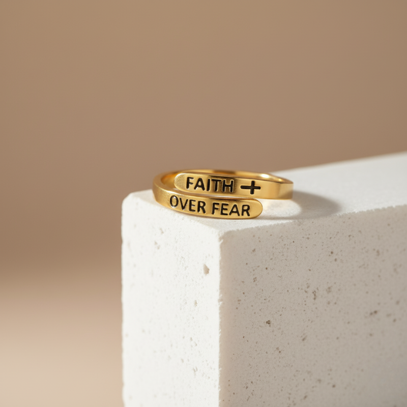 Faith Over Fear Ring