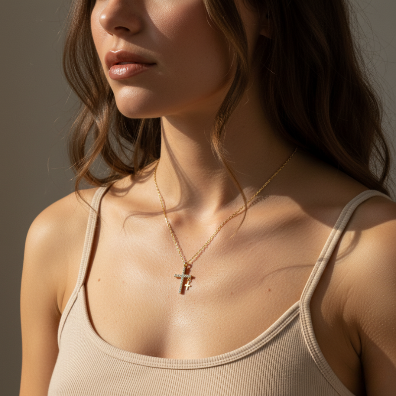 Dangle Cross Necklace