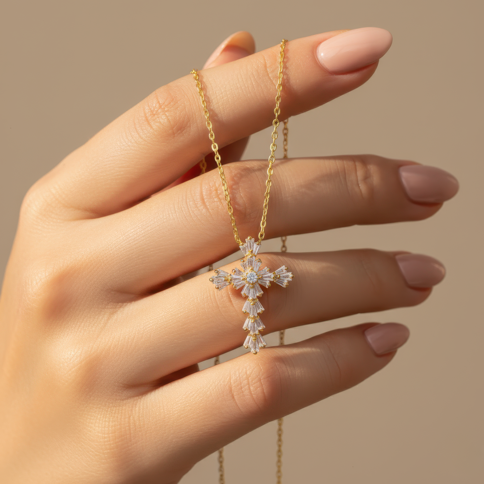 Radiant Cross Necklace