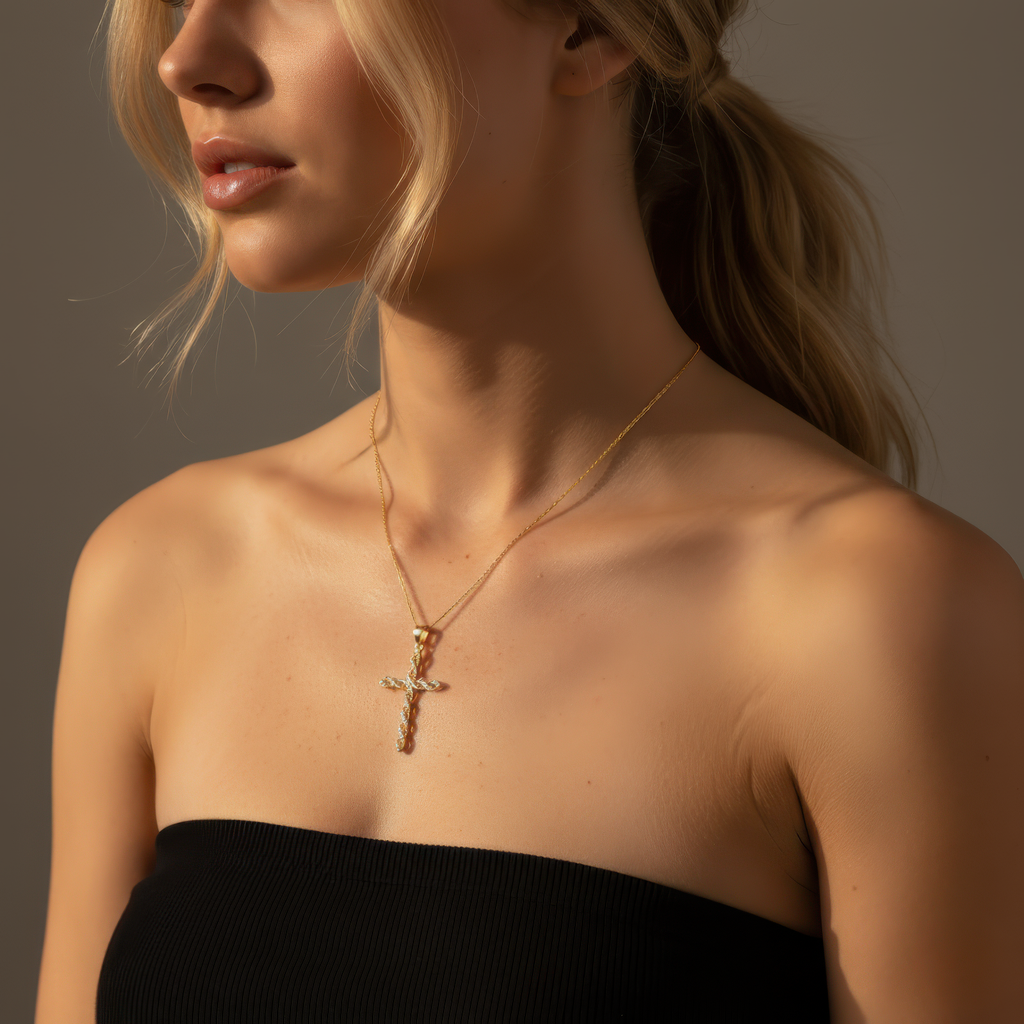 Twisted Cross Necklace