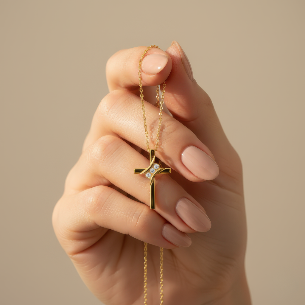 Eternity Cross Necklace