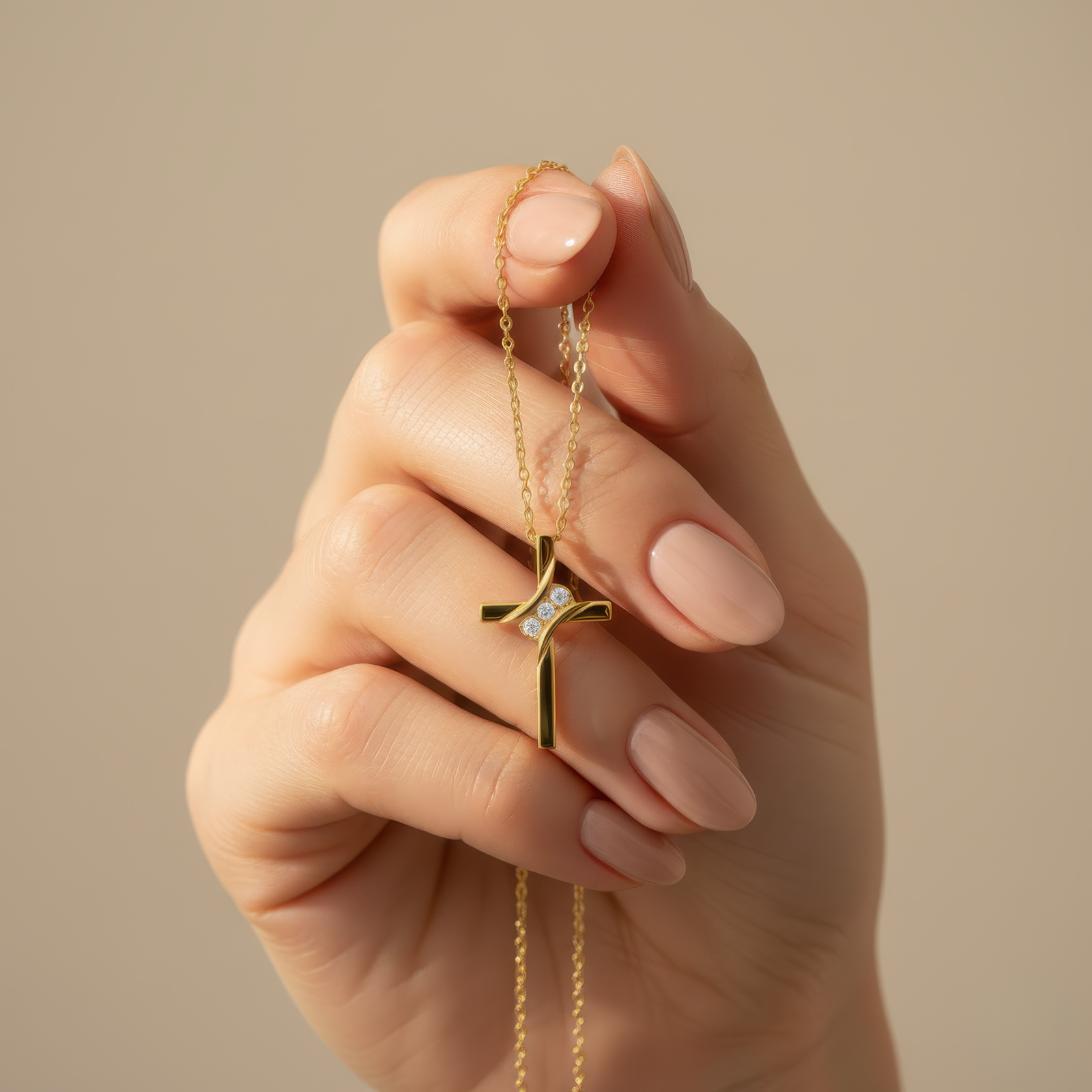 Eternity Cross Necklace