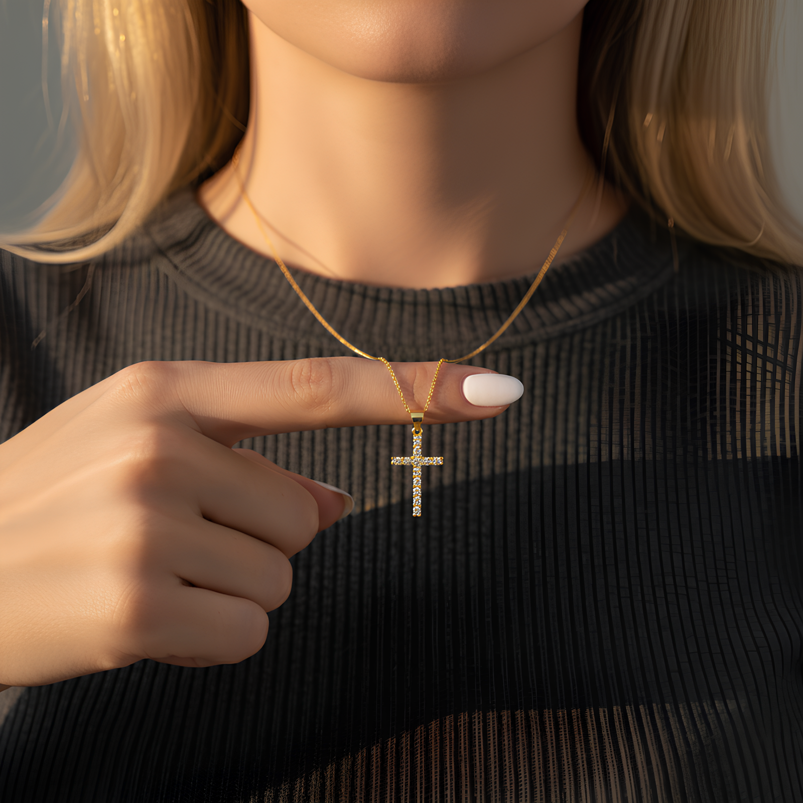 Crystal Cross Necklace