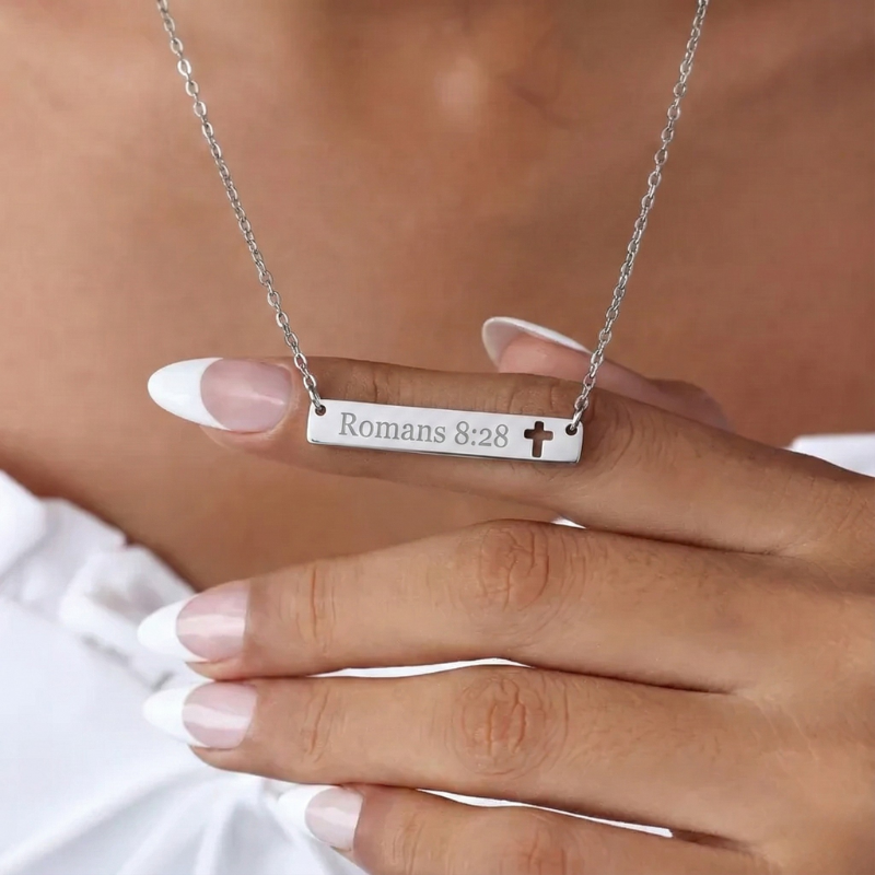 Engraved Bar Necklace