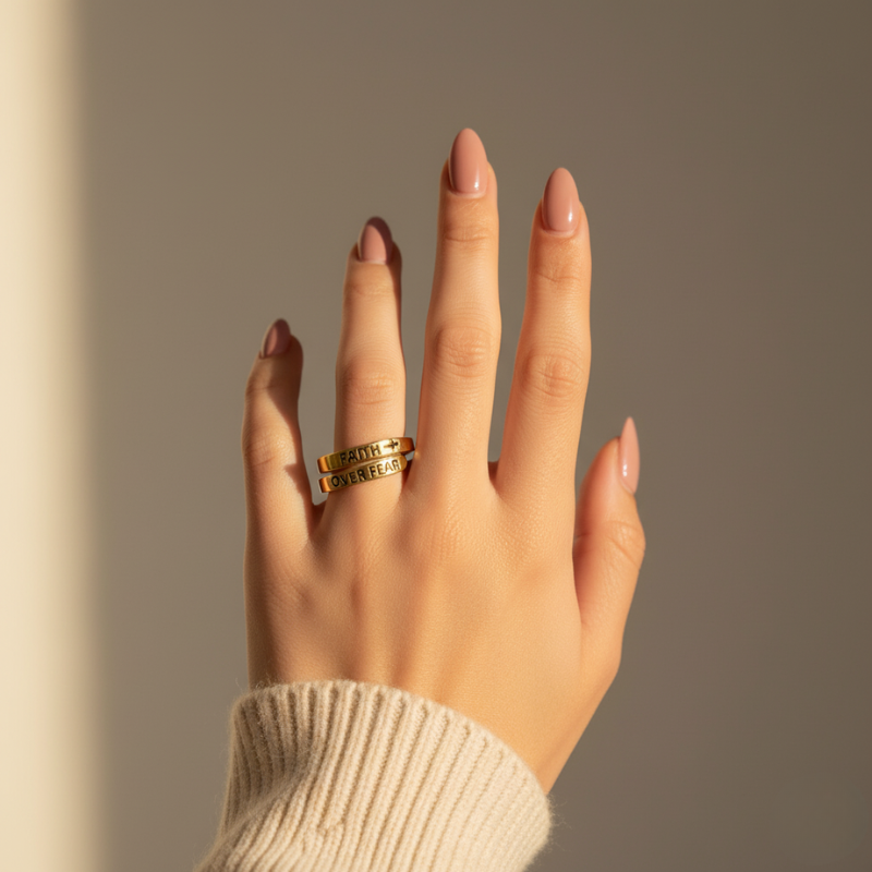Faith Over Fear Ring