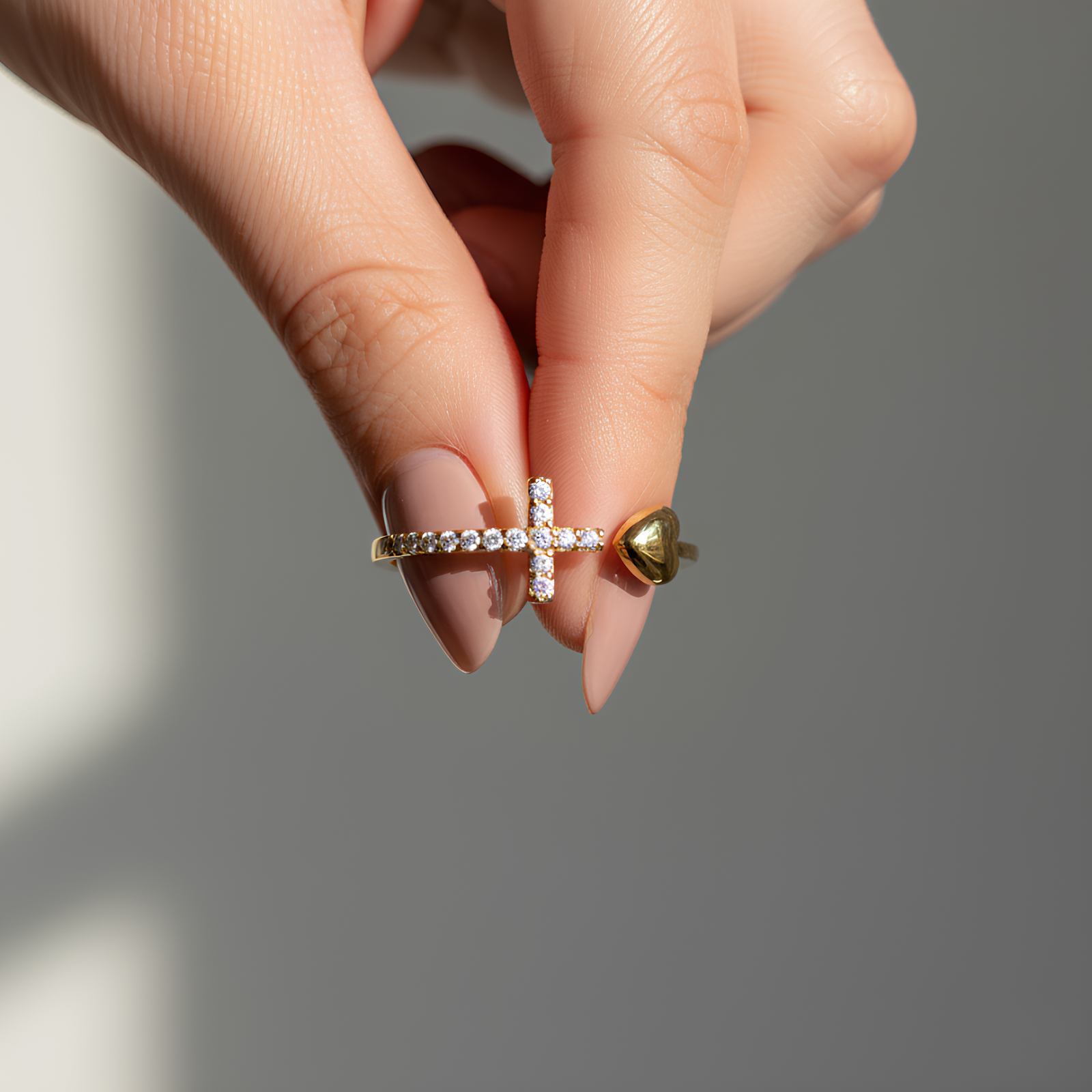 Heart Cross Ring