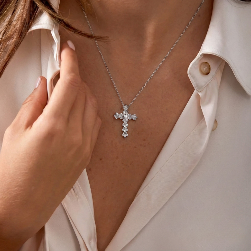 Radiant Cross Necklace