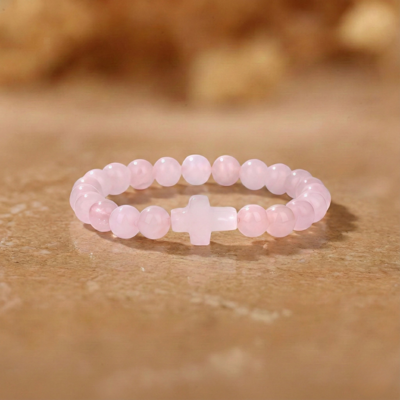 Pink Cross Bracelet