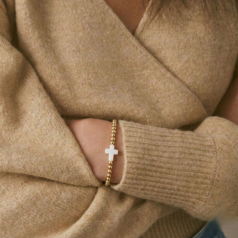 Gold Cross Bracelet