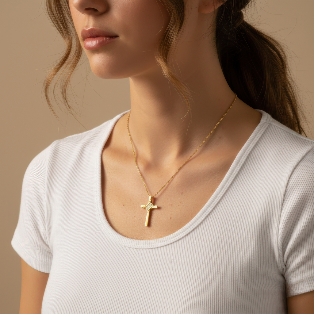 Eternity Cross Necklace