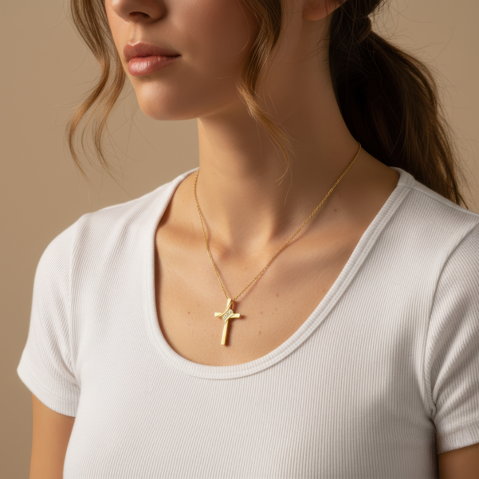 Eternity Cross Necklace