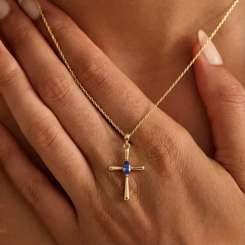 Birthstone Faith Necklace