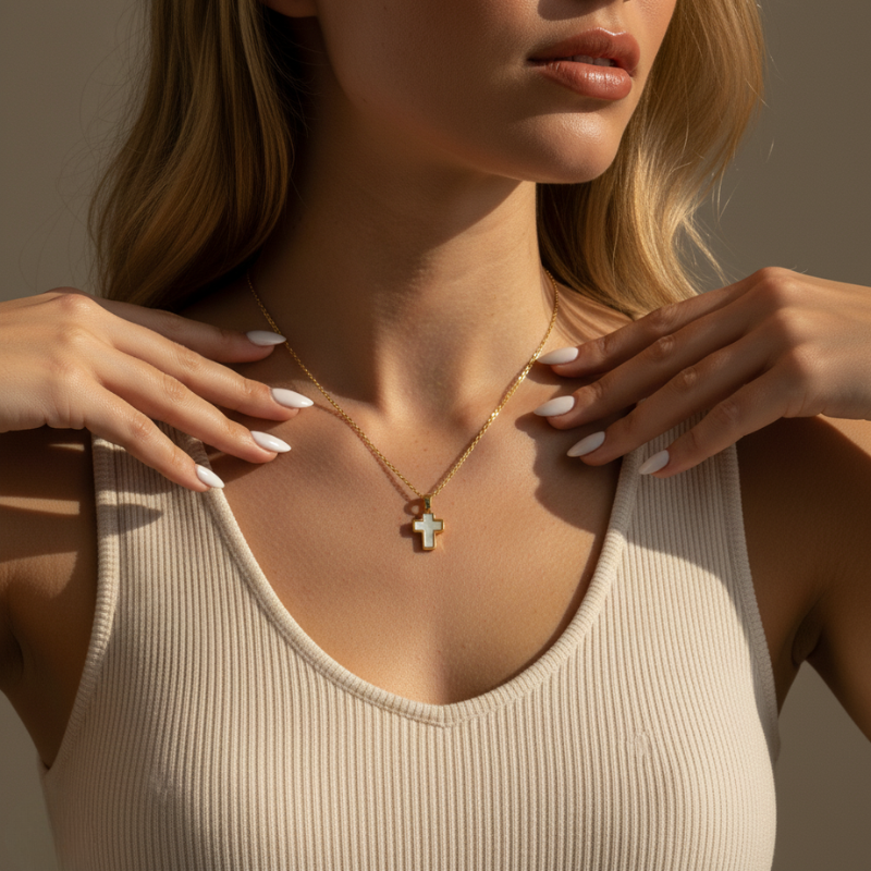 Shell Cross Necklace