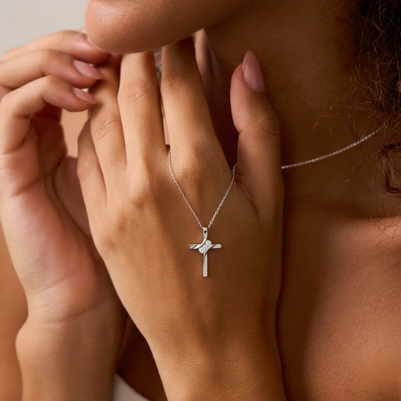 Eternity Cross Necklace
