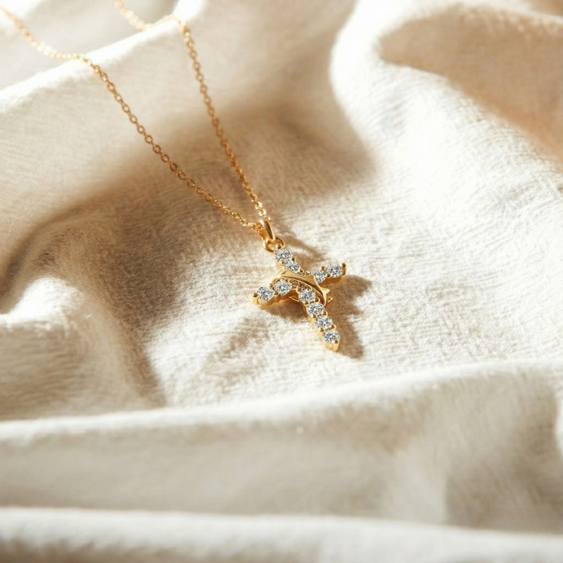 Crown Cross Necklace