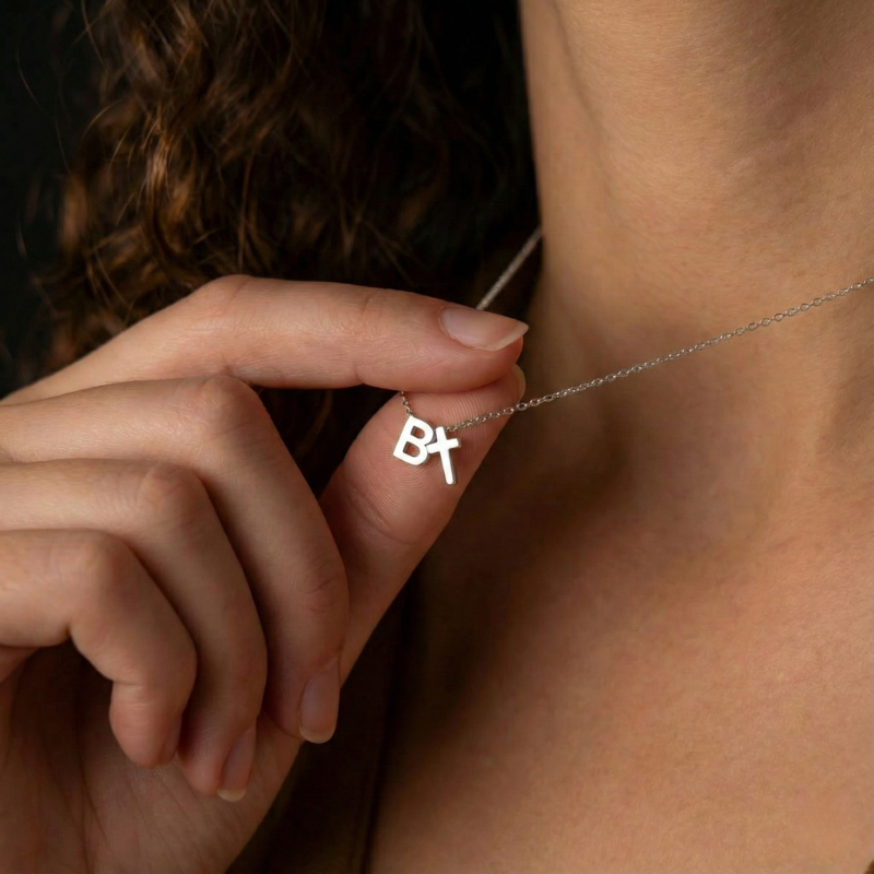 Initial Cross Necklace