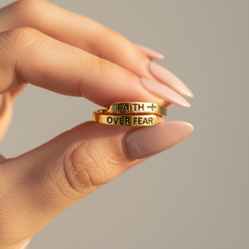 Faith Over Fear Ring