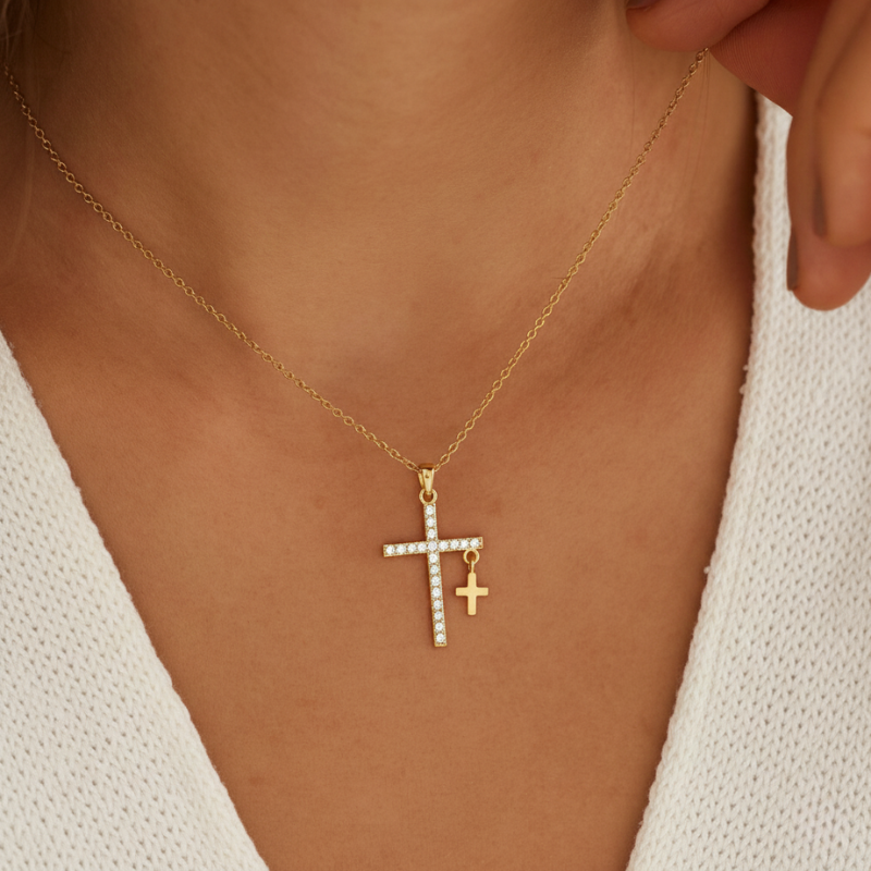 Dangle Cross Necklace