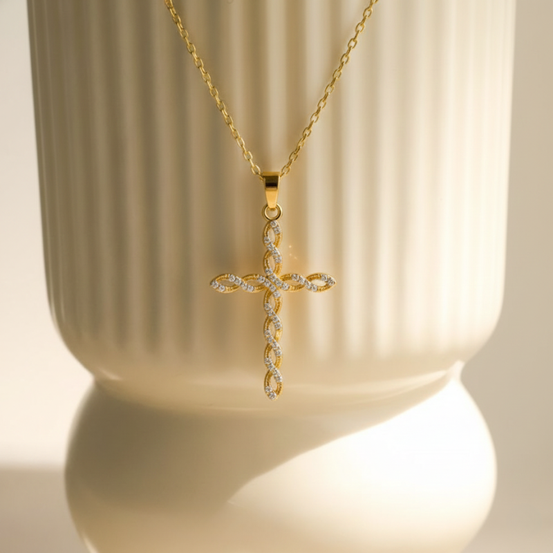 Twisted Cross Necklace