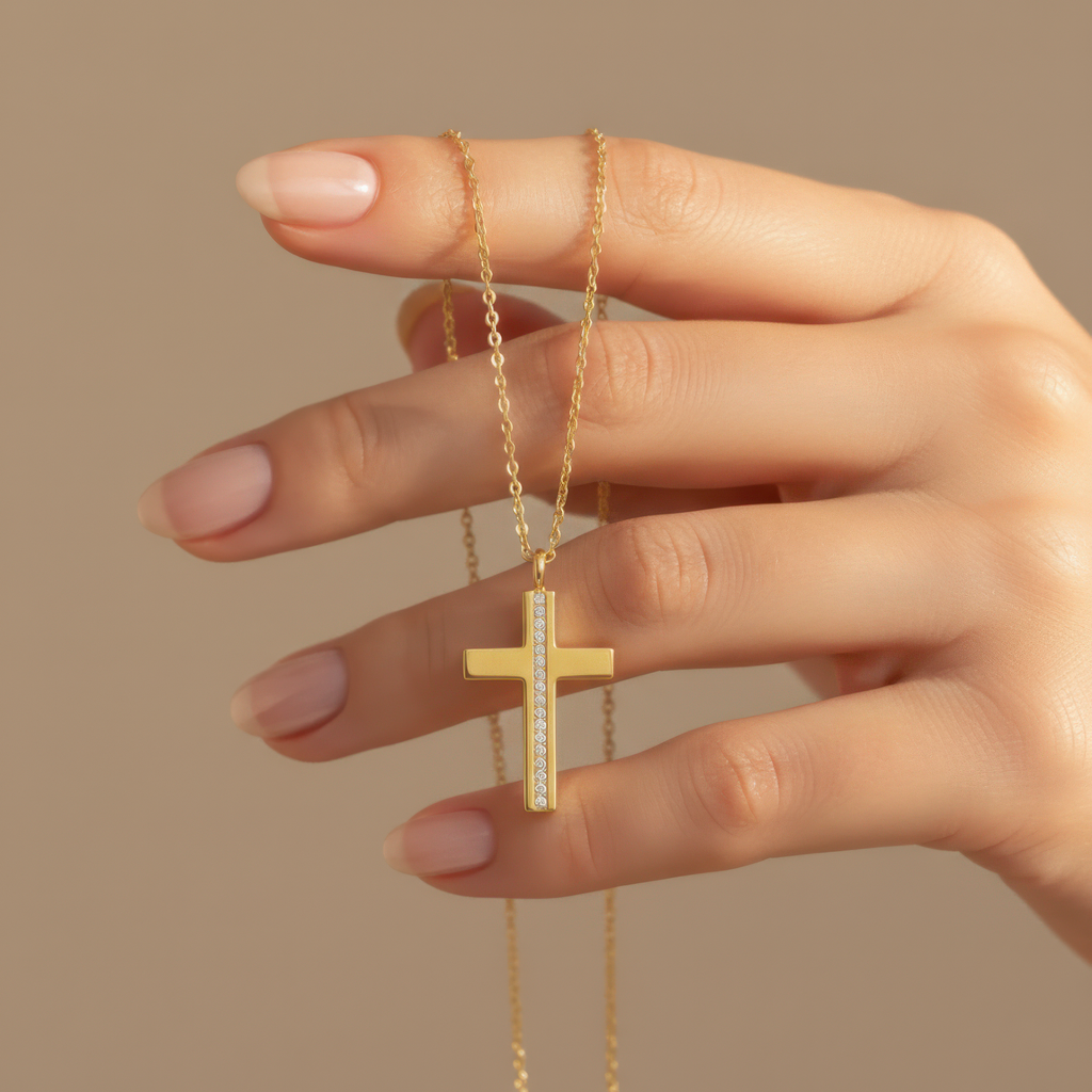 Pavé Cross Necklace