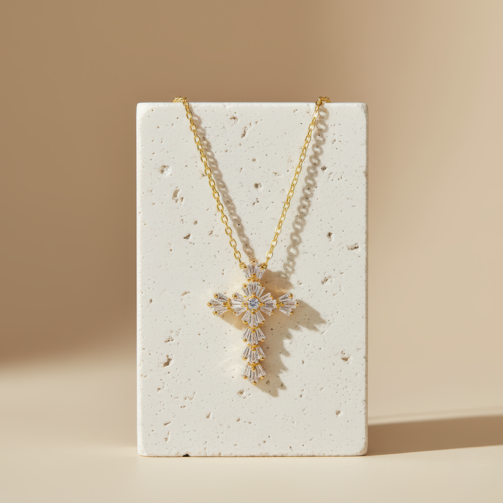 Radiant Cross Necklace