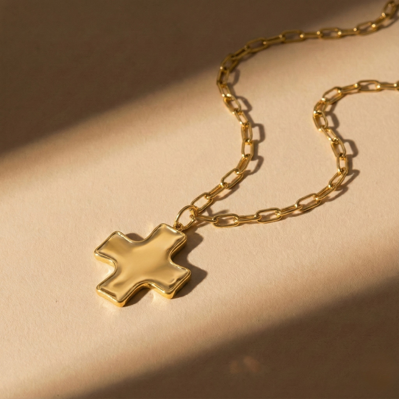 Chunky Cross Necklace