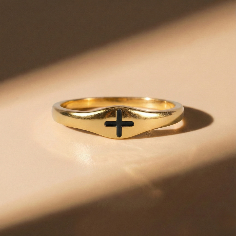 Dainty Cross Ring
