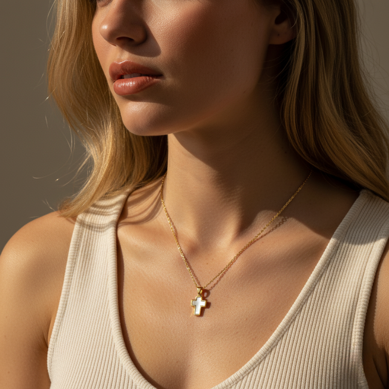 Shell Cross Necklace