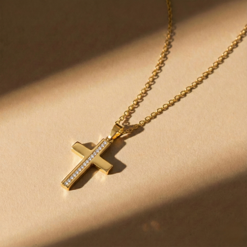Pavé Cross Necklace