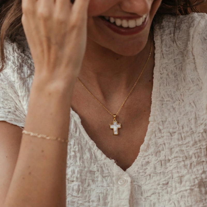Shell Cross Necklace