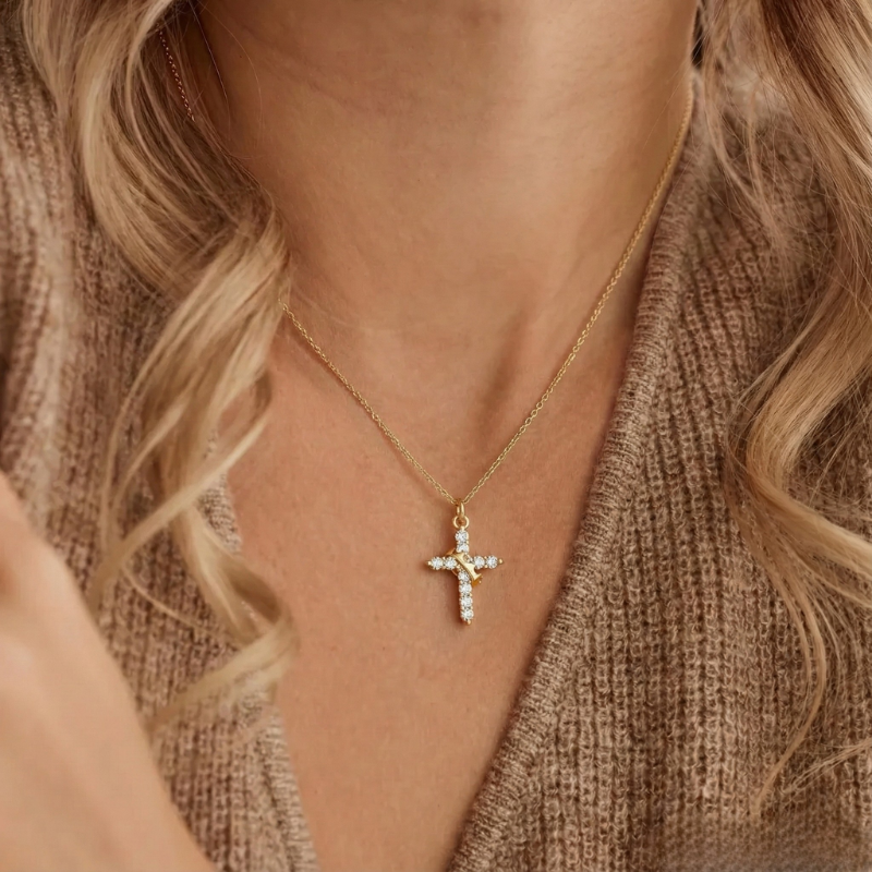 Crown Cross Necklace